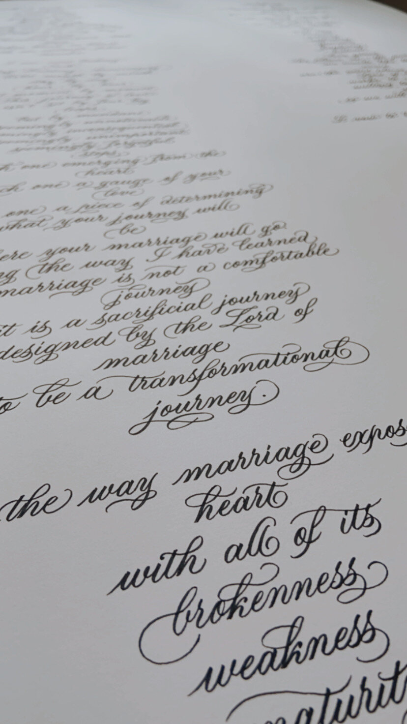 Large Custom Calligraphy Artwork - Mary Ann Catolos Wedding Anniversary Poem1.JPG