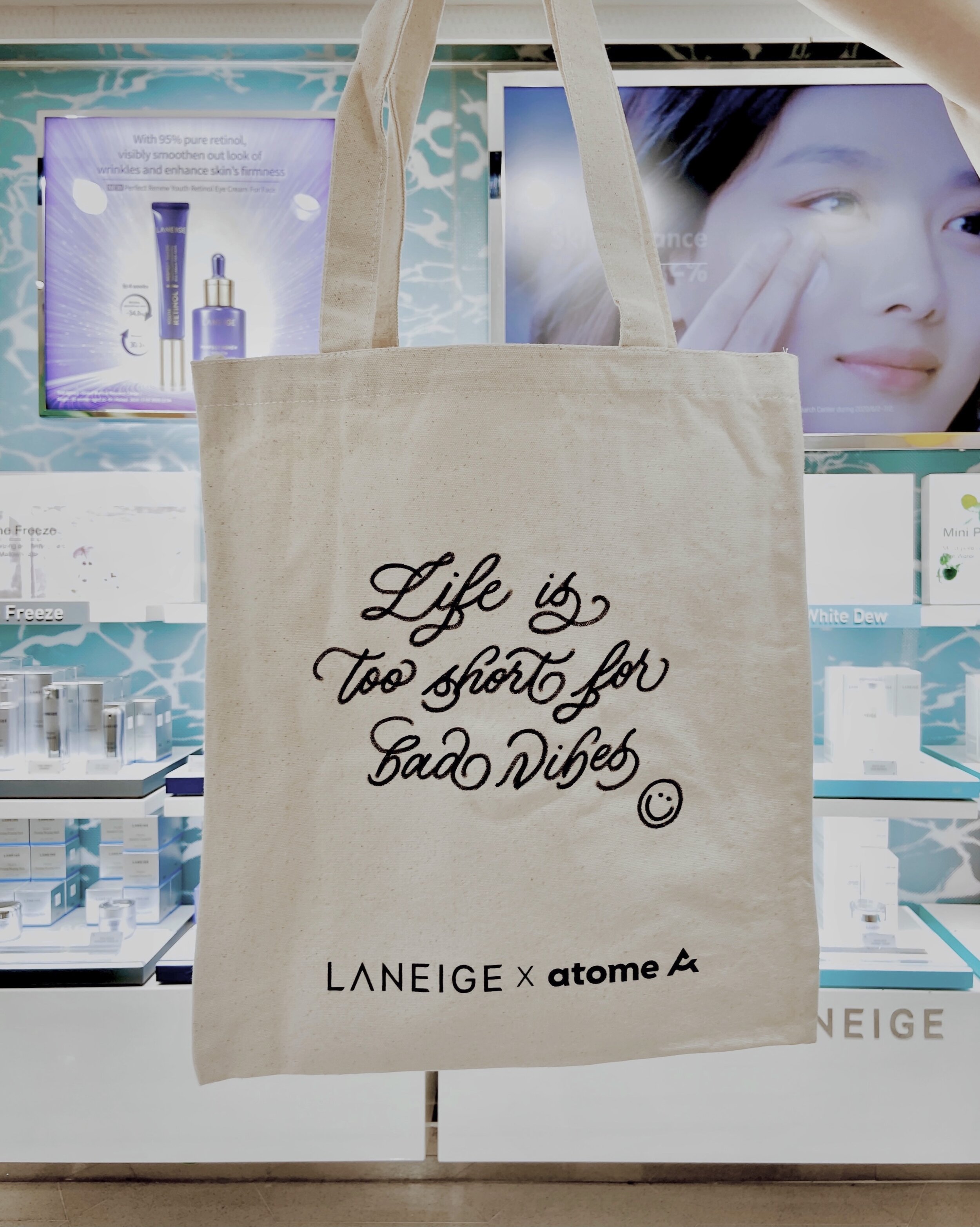 Tote Bag Calligraphy Customisation - LANEIGE x ATOME 1.jpg