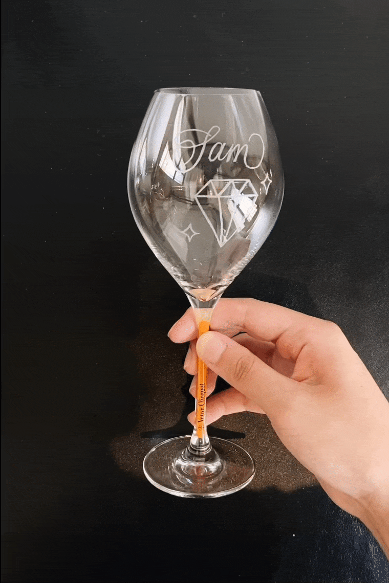 Personalised Veuve Clicquot Champagne Flutes