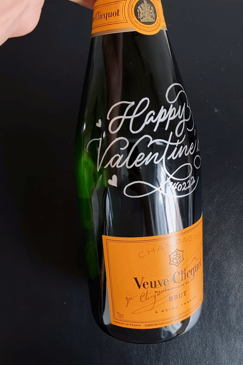 Happy Valentine's Day - Personalised Veuve Clicquot Champagne