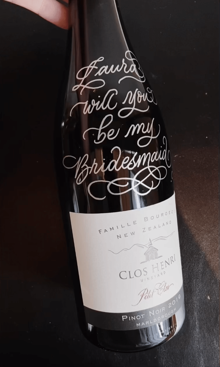 Will you be my bridesmaid? - Personalised Wine Bridesmaid Gift