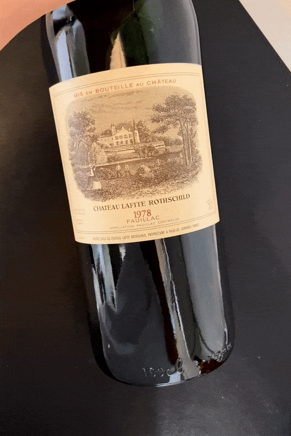 Personalised Calligraphy Engraved Chateau Lafite Rothschild 1978 Pauillac.gif