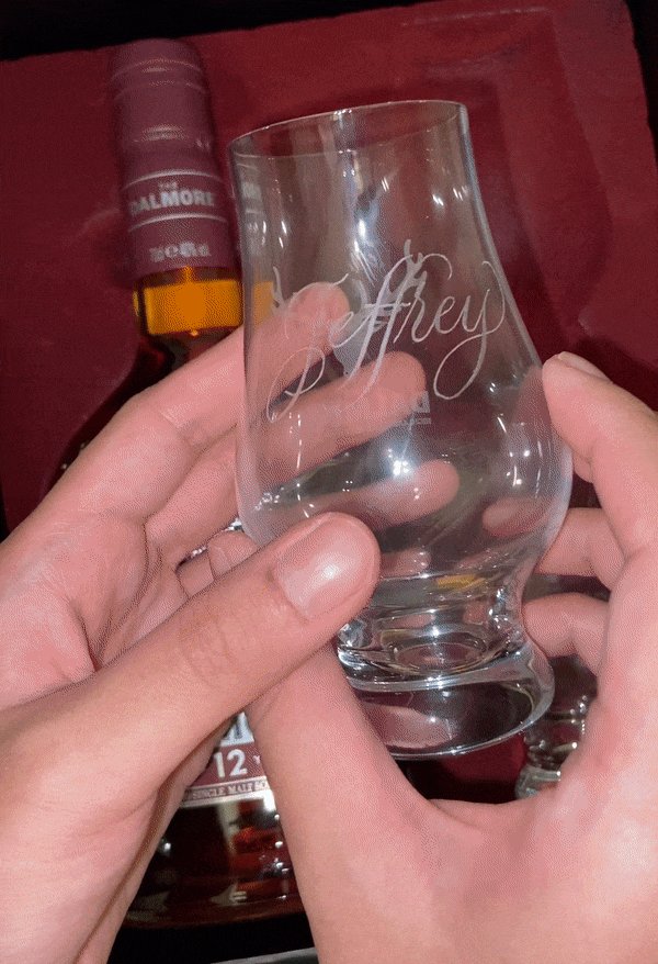Calligraphy Engraved Whisky Glass
