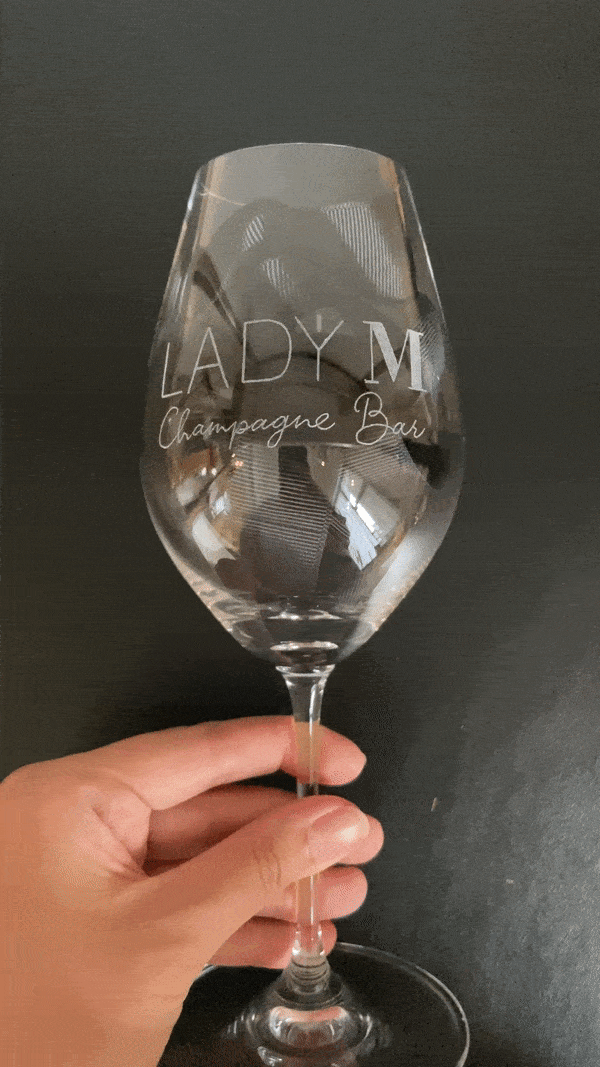 Lady M Champagne Bar | Logo & First Name 