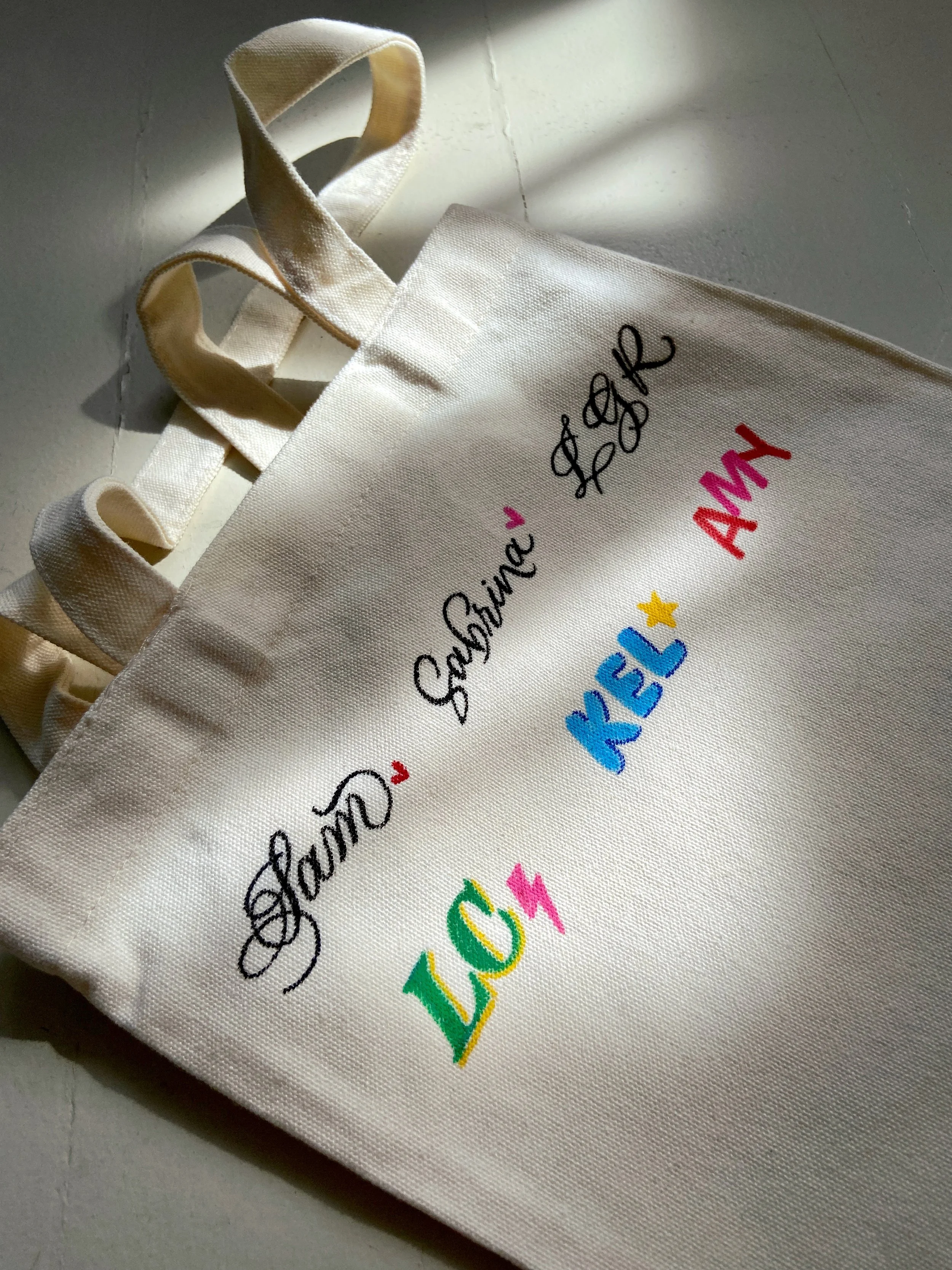 Hand Lettered Initials on Tote Bag - Marks & Spencer