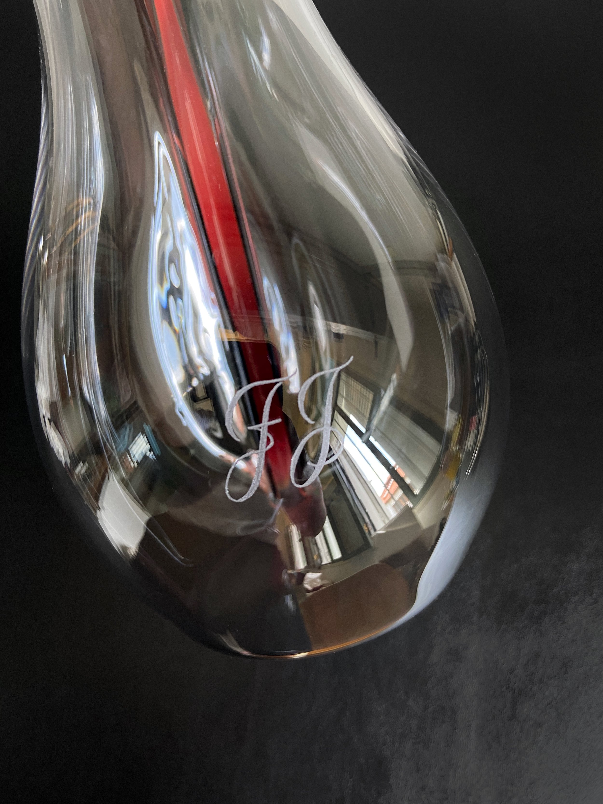 Calligraphy Engraving on Riedel Decanter