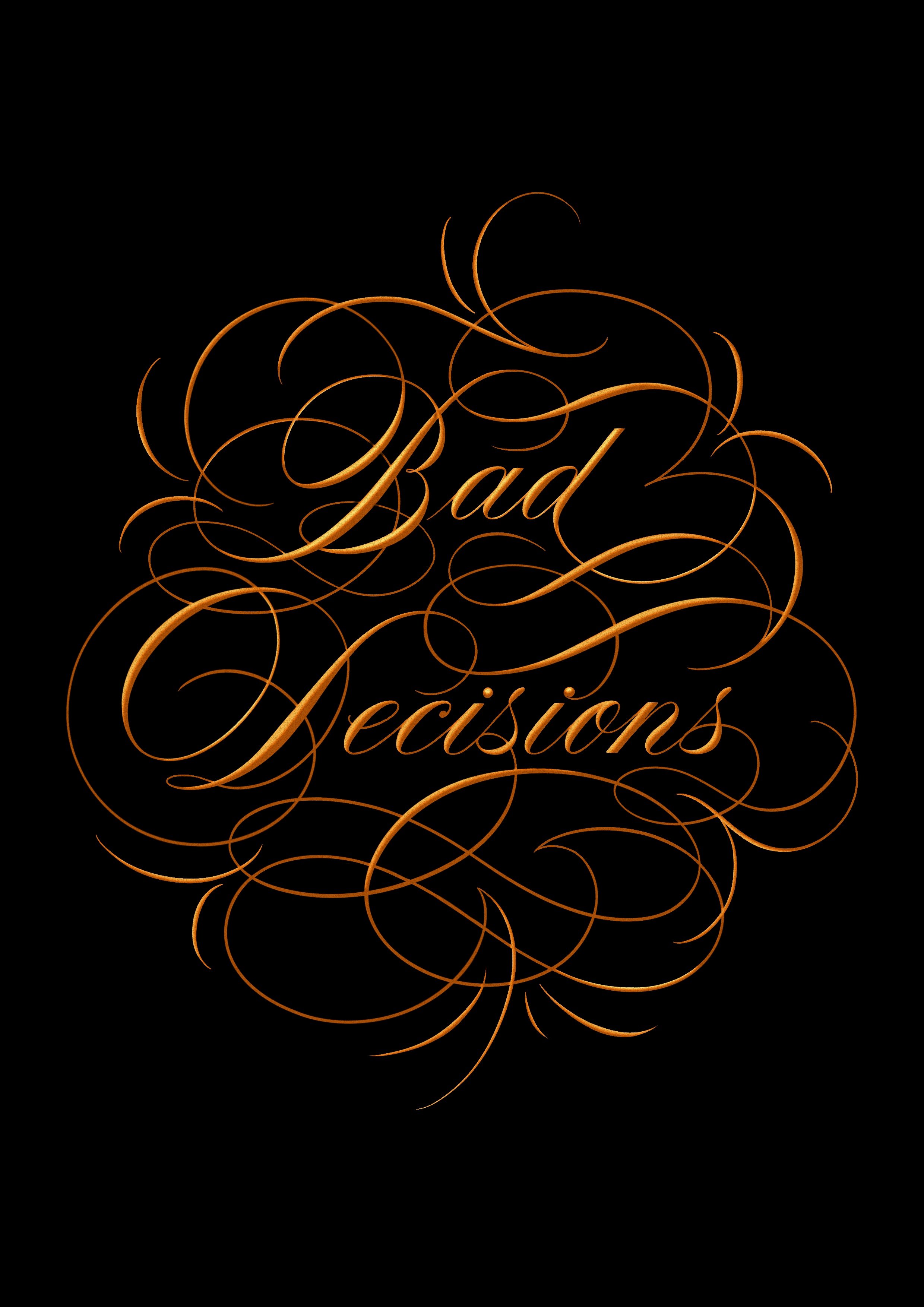Bad Decisions by benny blanco, BTS & Snoop Dogg : Script Lettering Song Title Design - GOLD.jpg