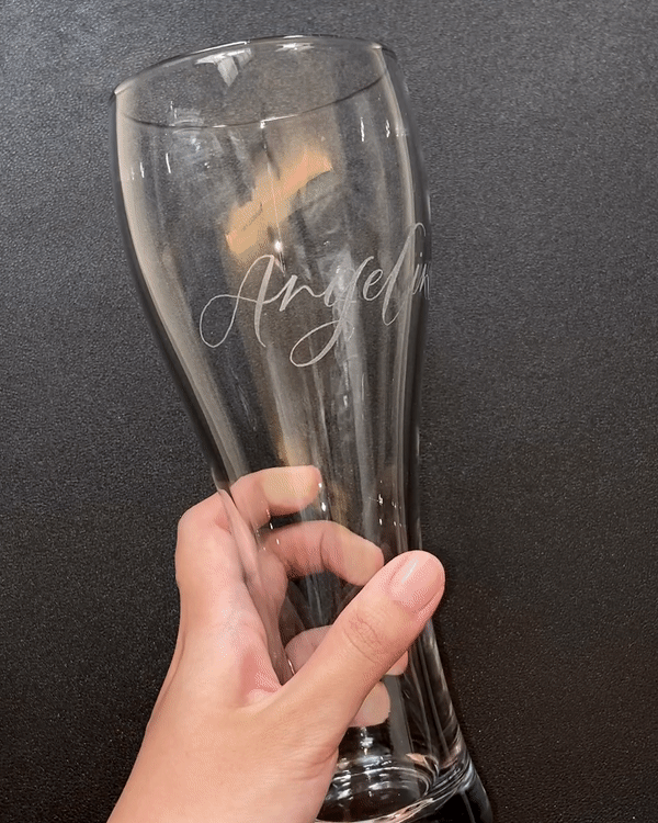 Calligraphy Engraved Beer Glass