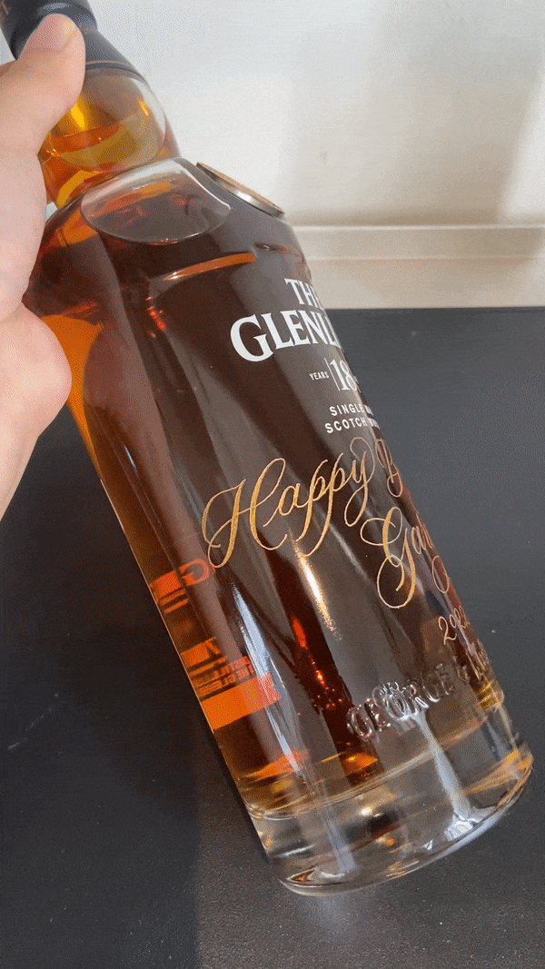 Birthday Engraving on The Glenlivet Single Malt Scotch Whisky