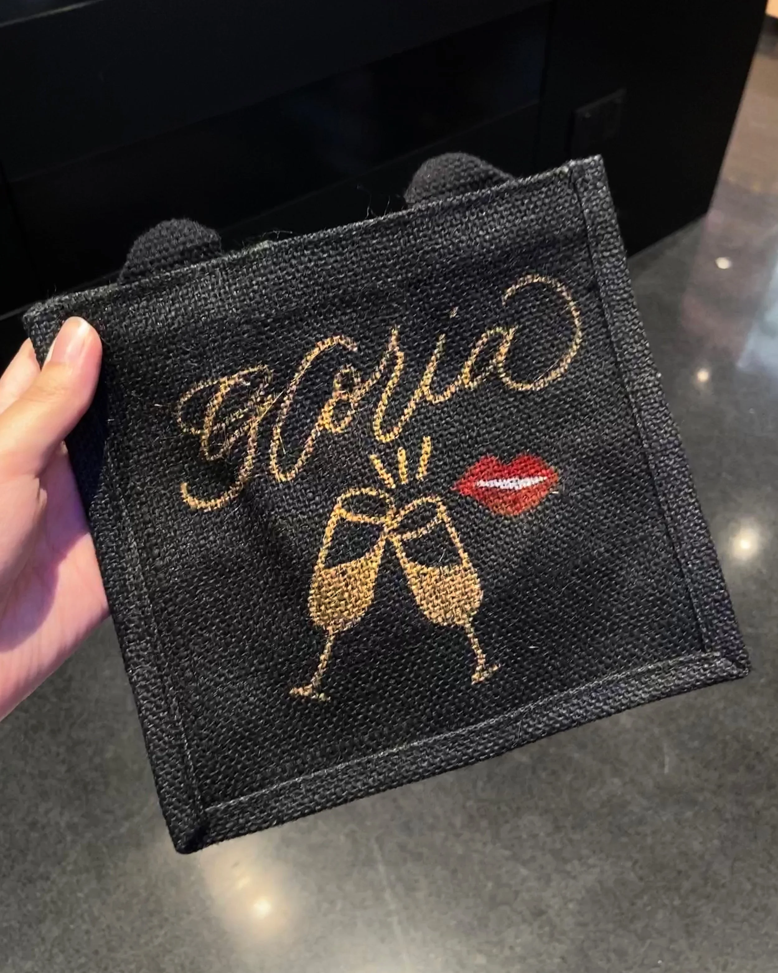 Festive Calligraphy & Illustration on Jute Bag - Sephora
