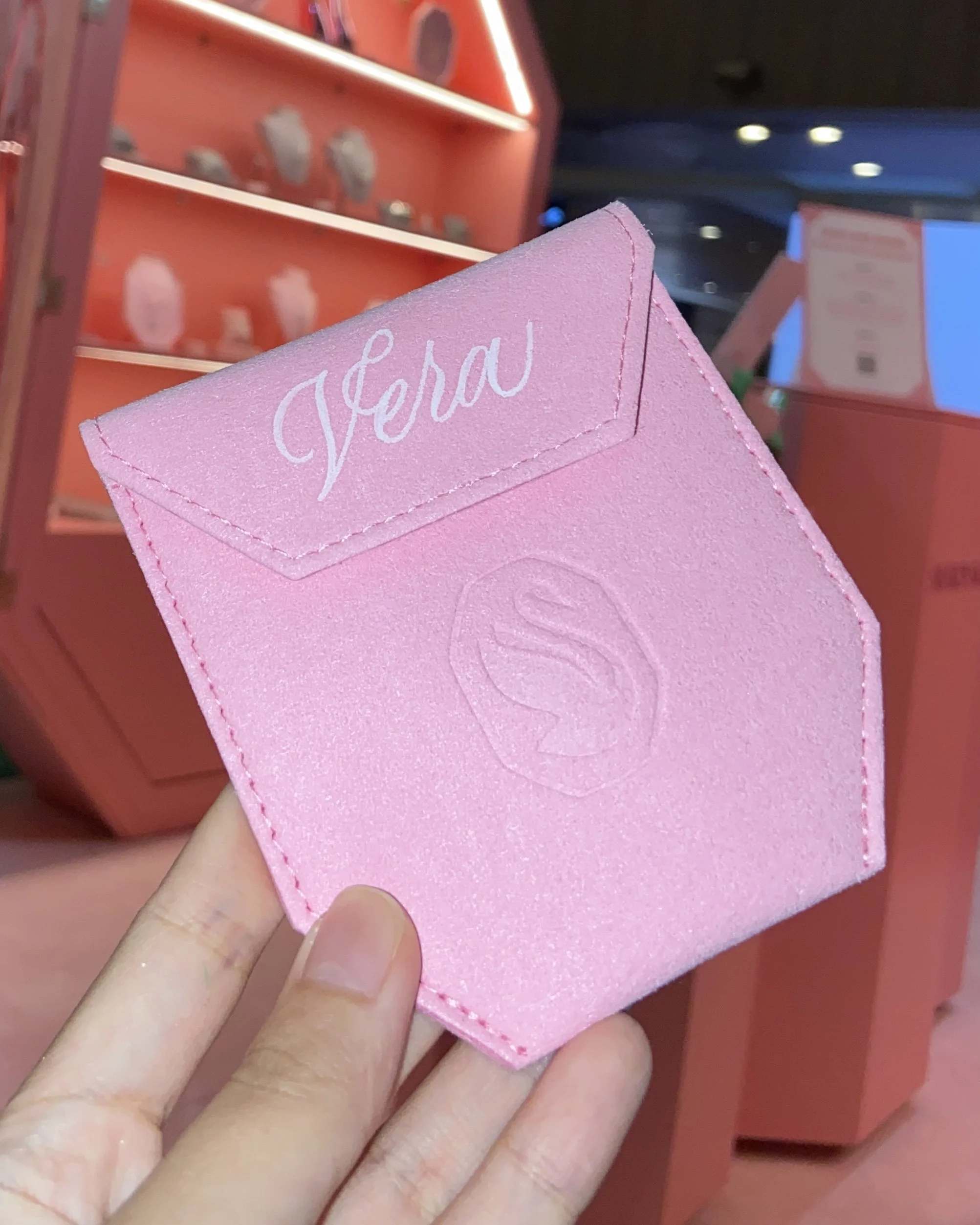 Custom Calligraphy - Swarovski Microfibre Jewellery Pouch