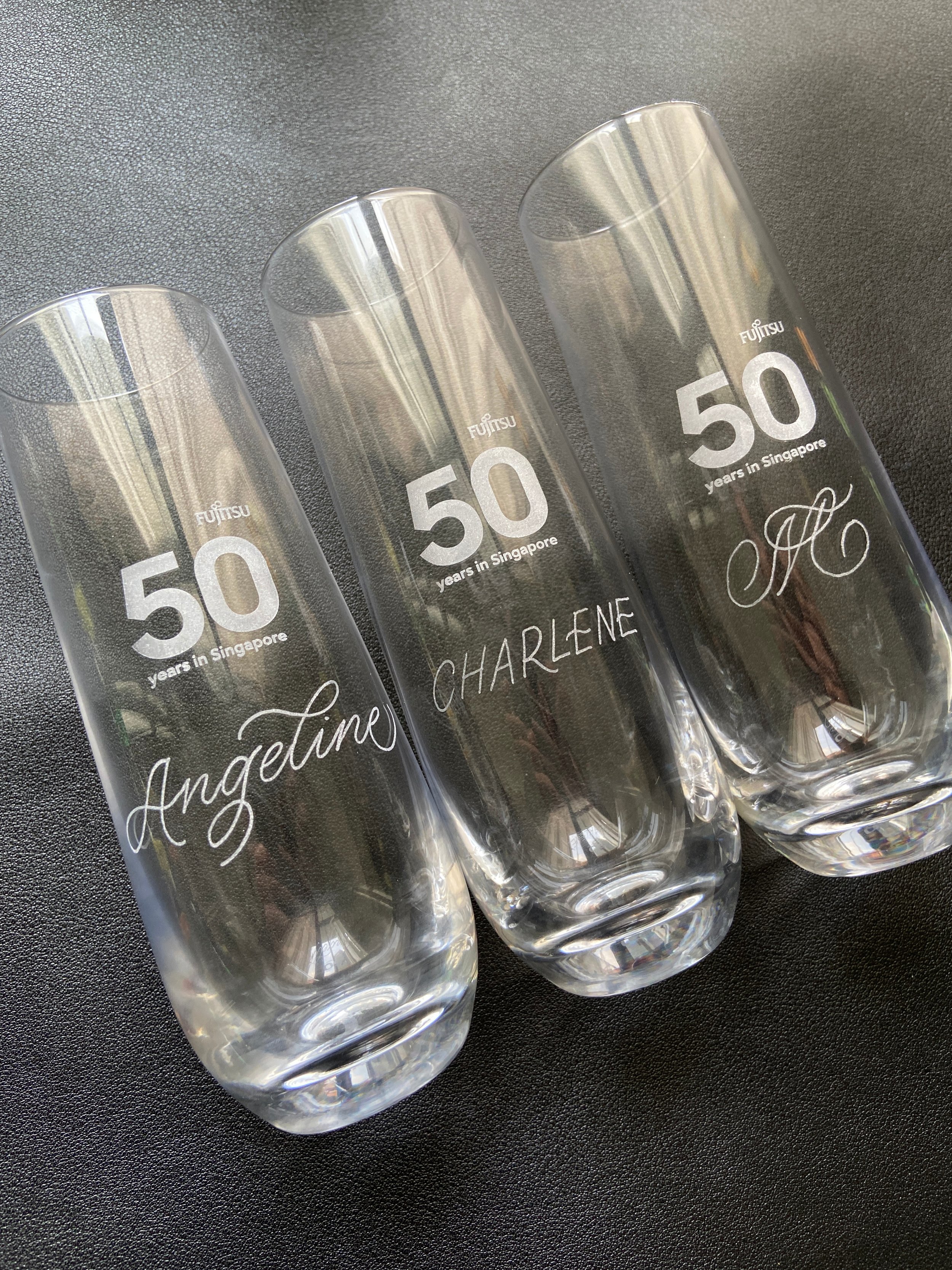 Fujitsu | Engraved Flutes in celebration of company’s 50th Year Anniversary