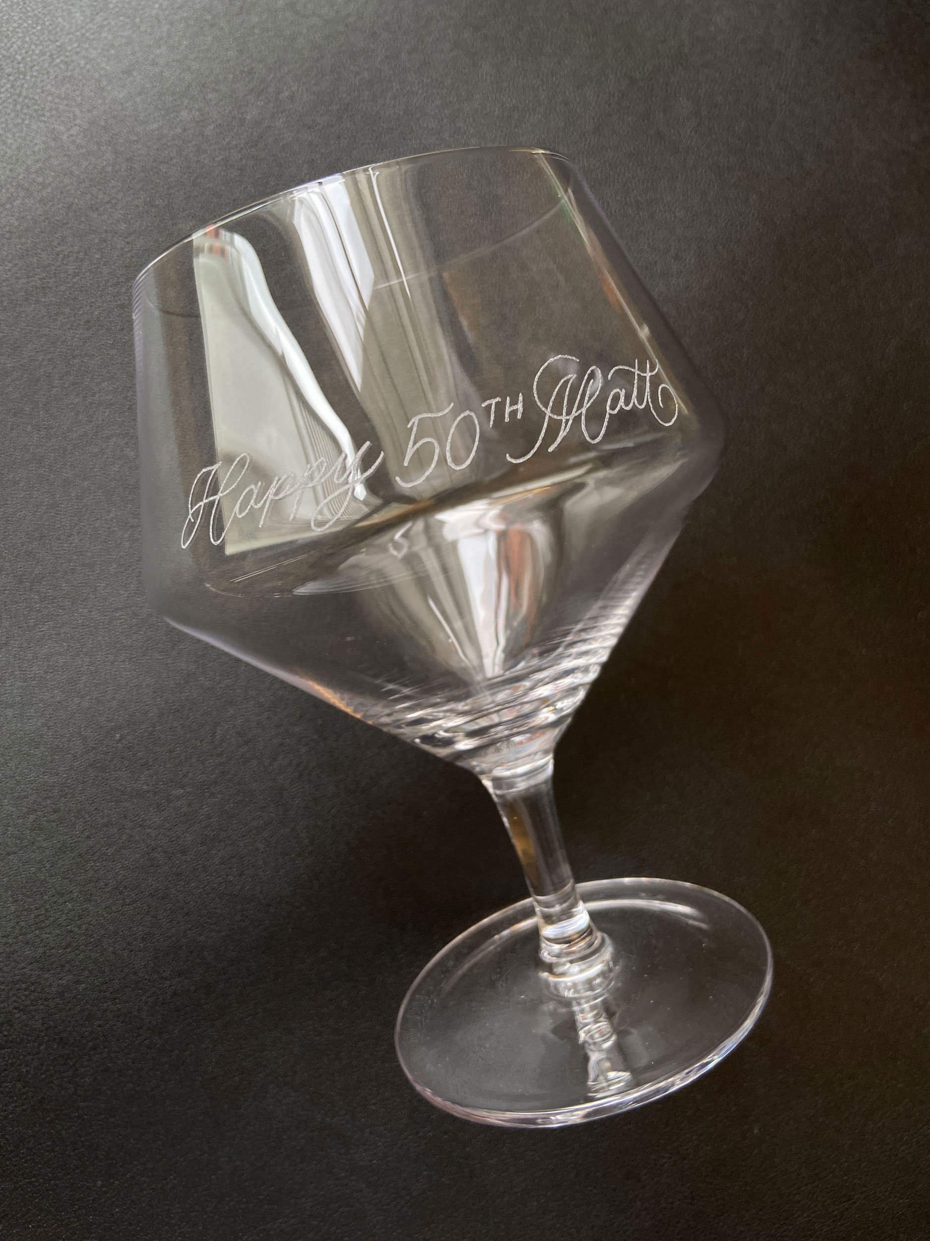 Engraved Angled Crystal Gin & Tonic Glasses by Viski Raye