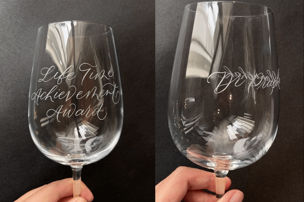 Virology Education | Engraved Wine Glasses
