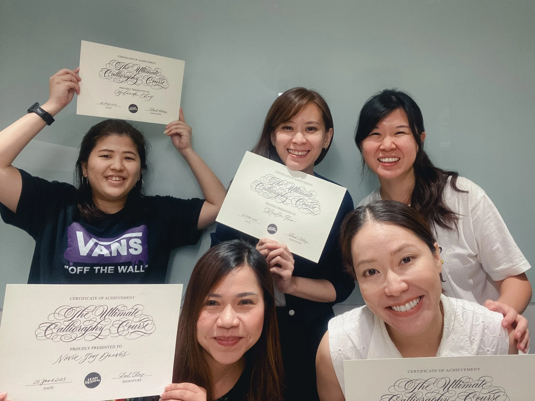 The Ultimate Calligraphy Course Singapore - Group Pics β Leah Design ...