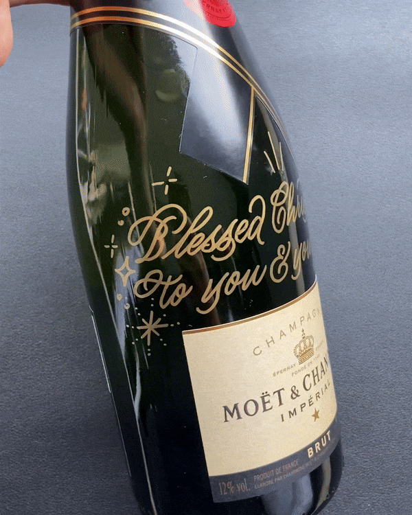 Blessed Christmas to you and your family - Custom Moet & Chandon Imperial Brut