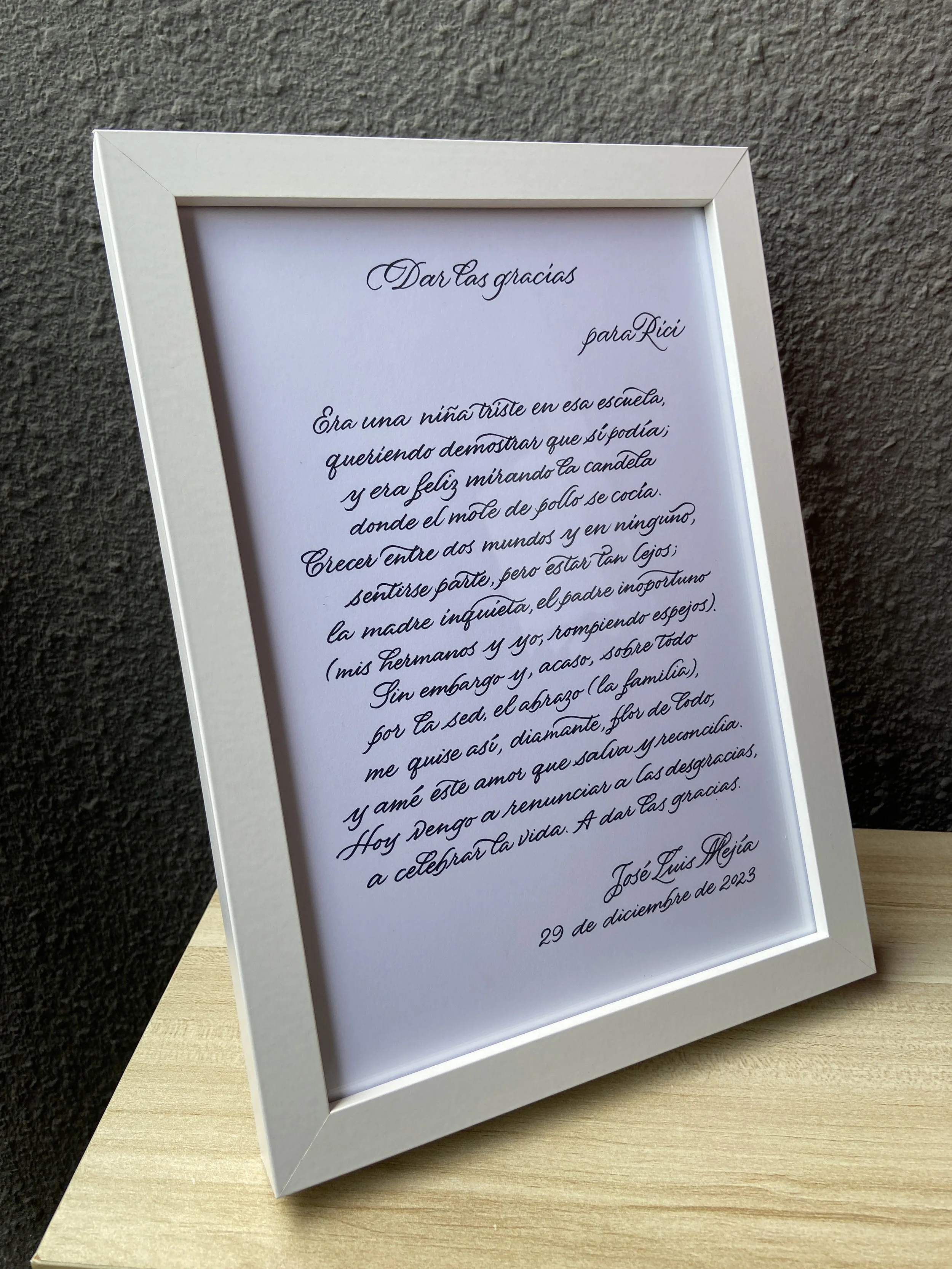 Custom Calligraphy Poem.JPG