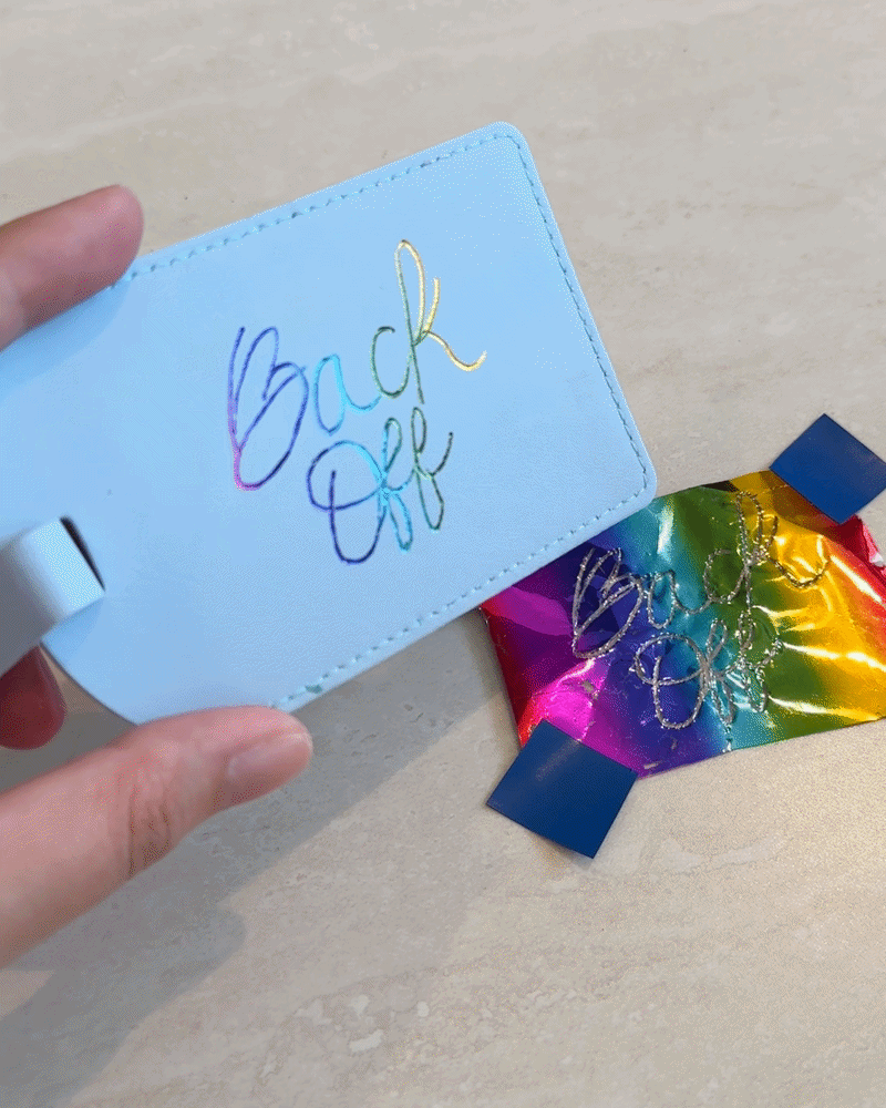 Daphne's Foiled Luggage Tag