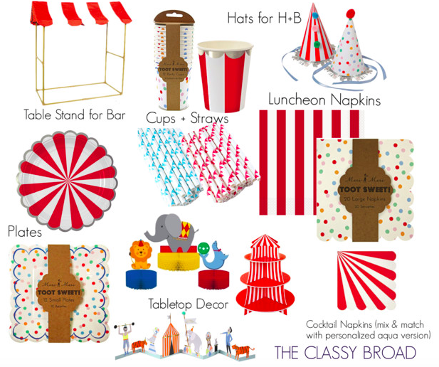 Event Styling almost always starts with a design board. While my client had a clear vision the entire time, it still helped to show her all of the little details together to ensure it would all look cohesive. There's really no way to go wrong with red + white, yellow and aqua blue. 