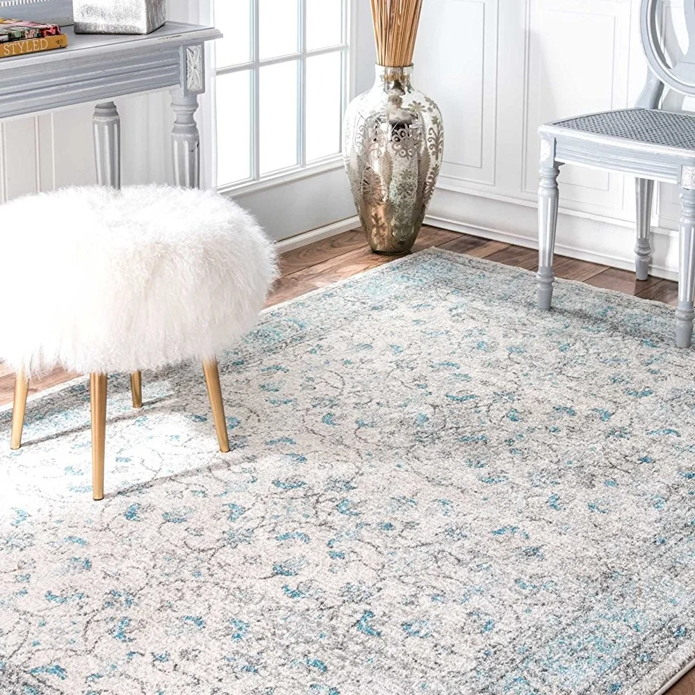 nuLOOM Oriental Dip Dyed Mist Floral Area Rug