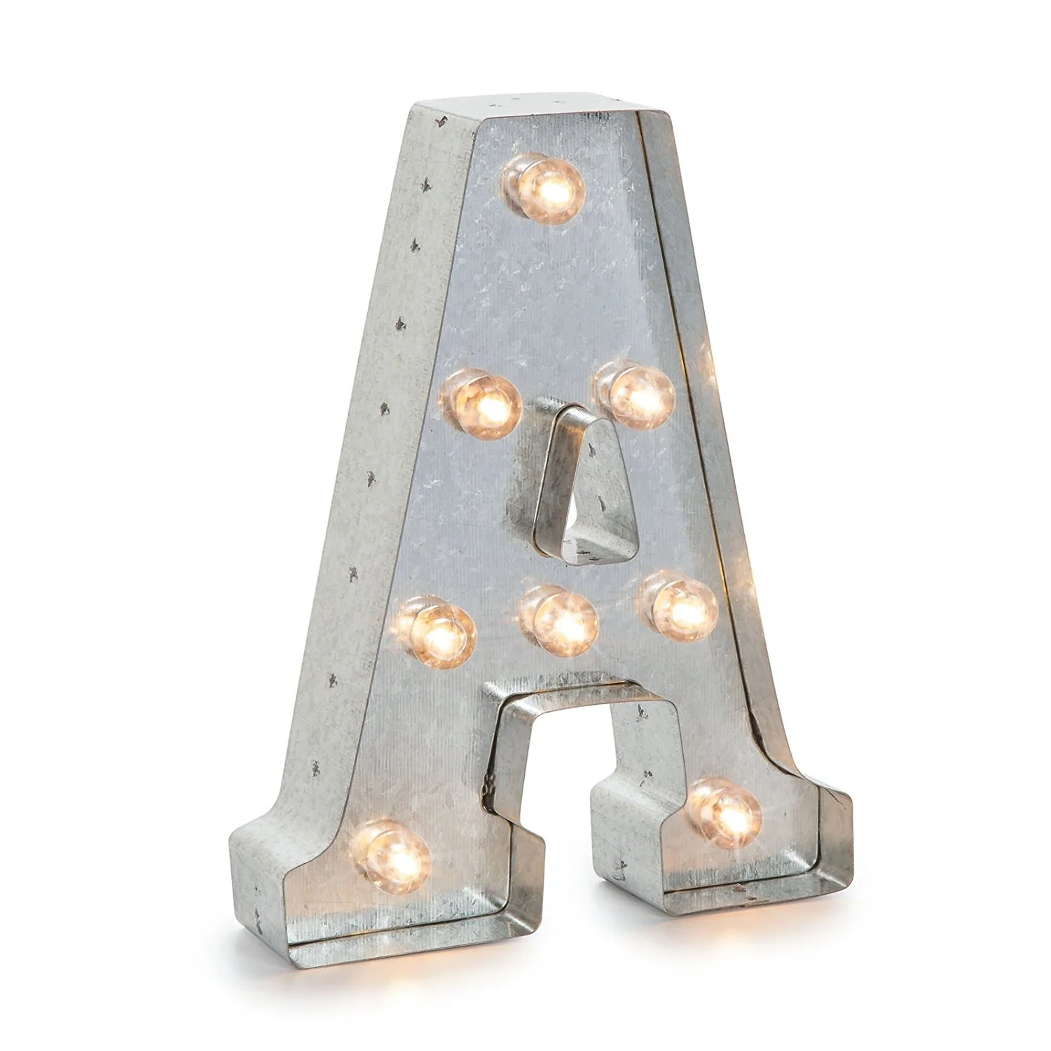 Darice Silver Metal Marquee Letter 9.875"-A