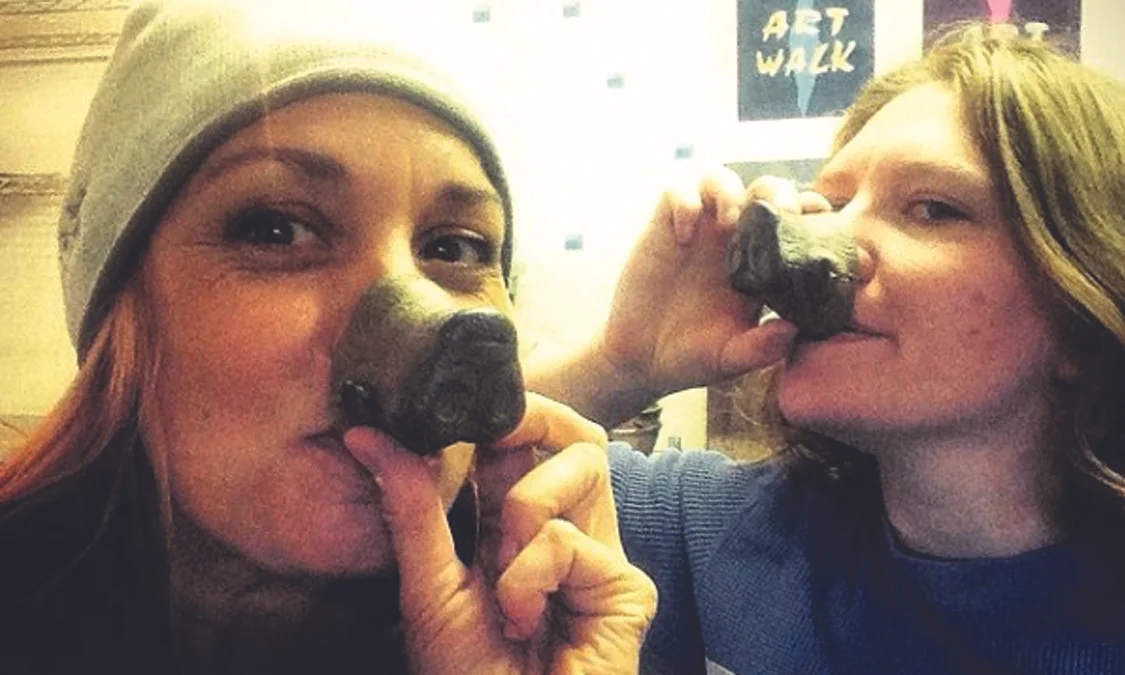 Ladies modeling snout sippers.jpg