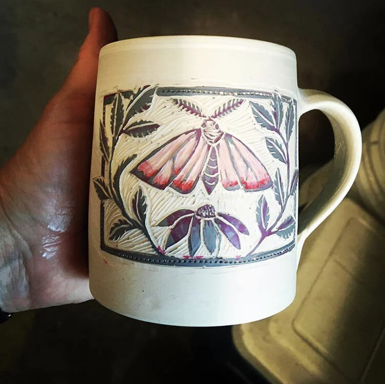 Glynnis Lessing - greenware moth mug.jpg