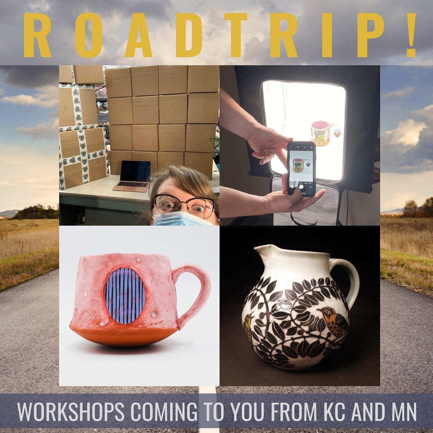 ROADTRIP!!
We're heading to KC and MN to meet up for some workshops in the coming weeks!
&bull;
Fri, May 21
Kate Schroeder (@kate.schroeder.ceramics) will be teaching Shipping, Handling and Branding
&bull;
Sat, May 22
Kate Schroeder presents Smart Ph