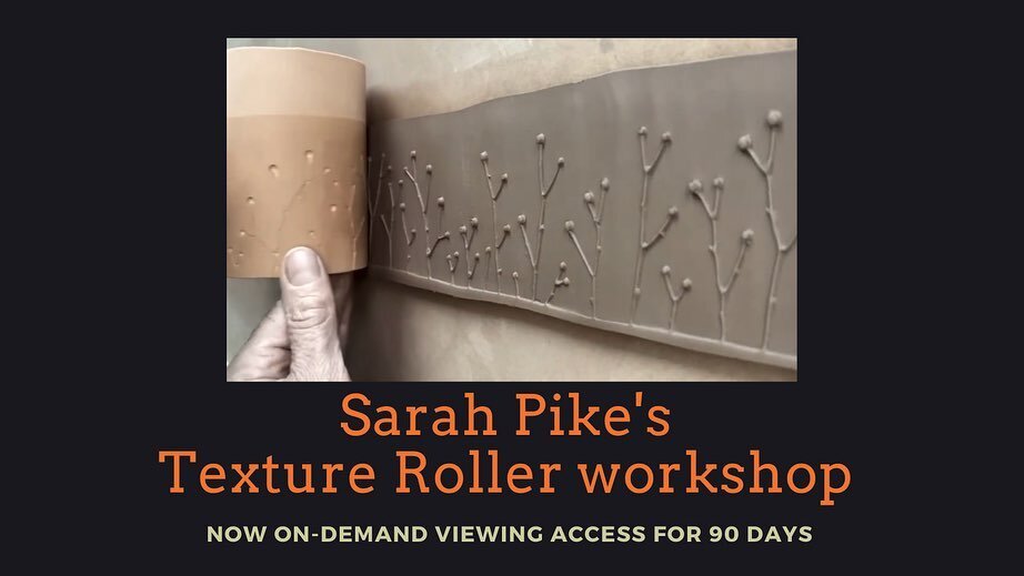 SWIPE ➡️ FOR PREVIEW
Check out Sarah Pike's Texture Roller workshop and get viewing access for 90 days!
&bull;
@sarahpikepottery 
#frankarts
#virtualworkshop #onlinelearning #ceramics #keramik #سيراميك #陶瓷 #קֵרָמִיקָה #c&eacute;ramique #&kappa;&epsil