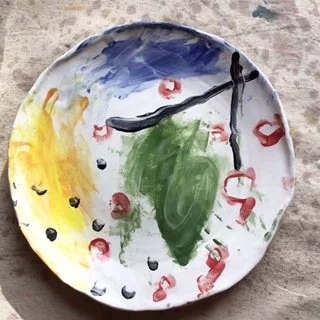 George McCauley - abstract flower plate 2.JPG