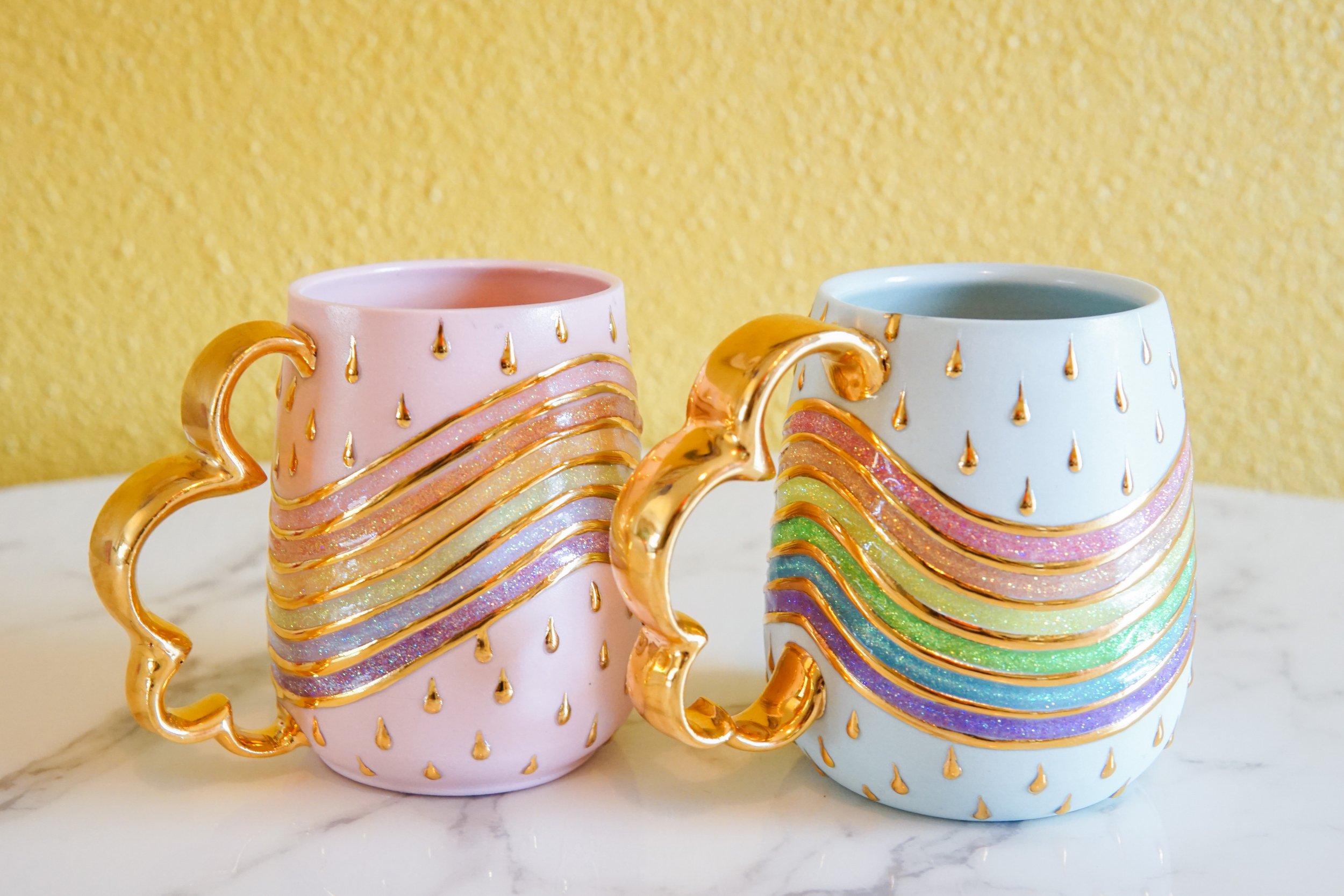 Katie Marks - 2 rainbow mugs.JPG