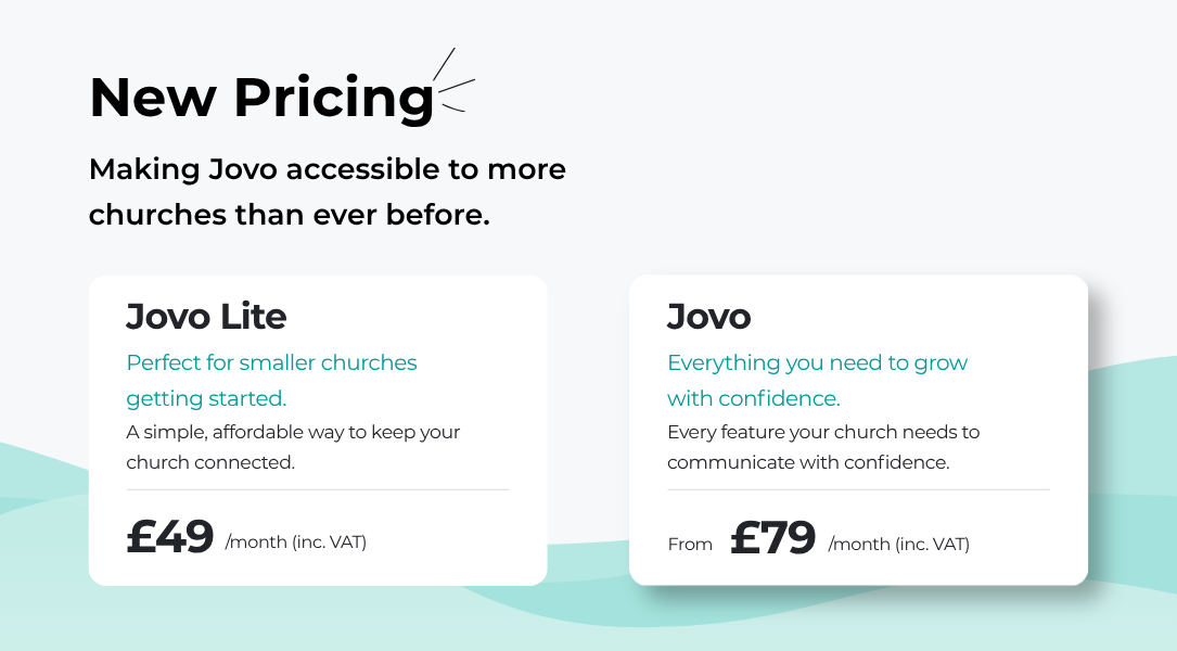Jovo introduces new pricing from £49pm!