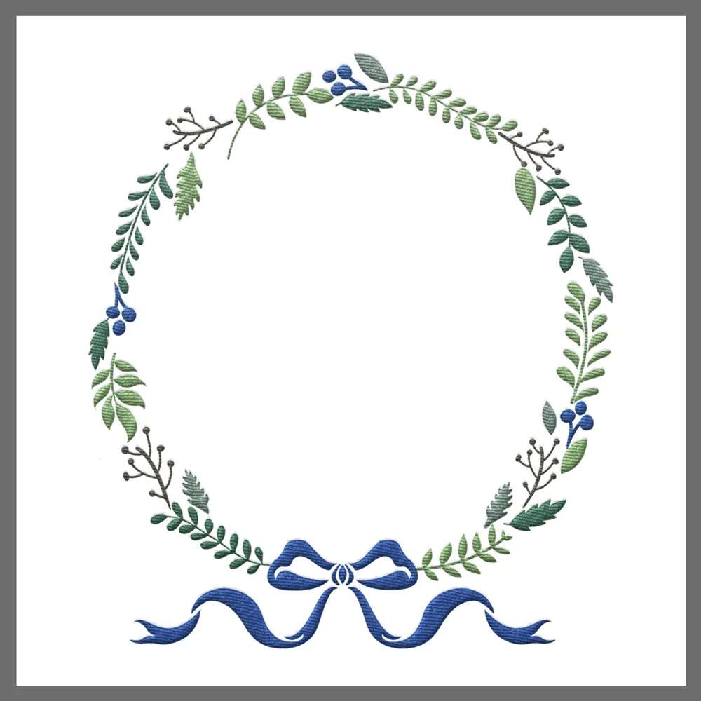 Organic Wreath for Embroidery