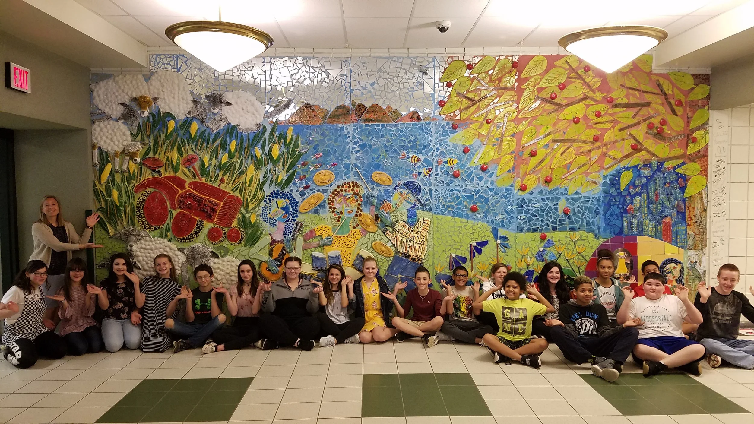 Laurel Highlands Middle School unveils student-aided mosaic