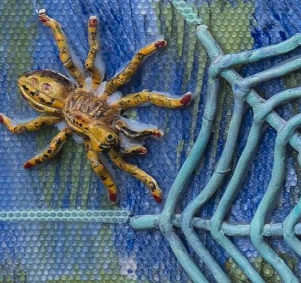  Detail of relief sculpture backwall –&nbsp;giant spider 