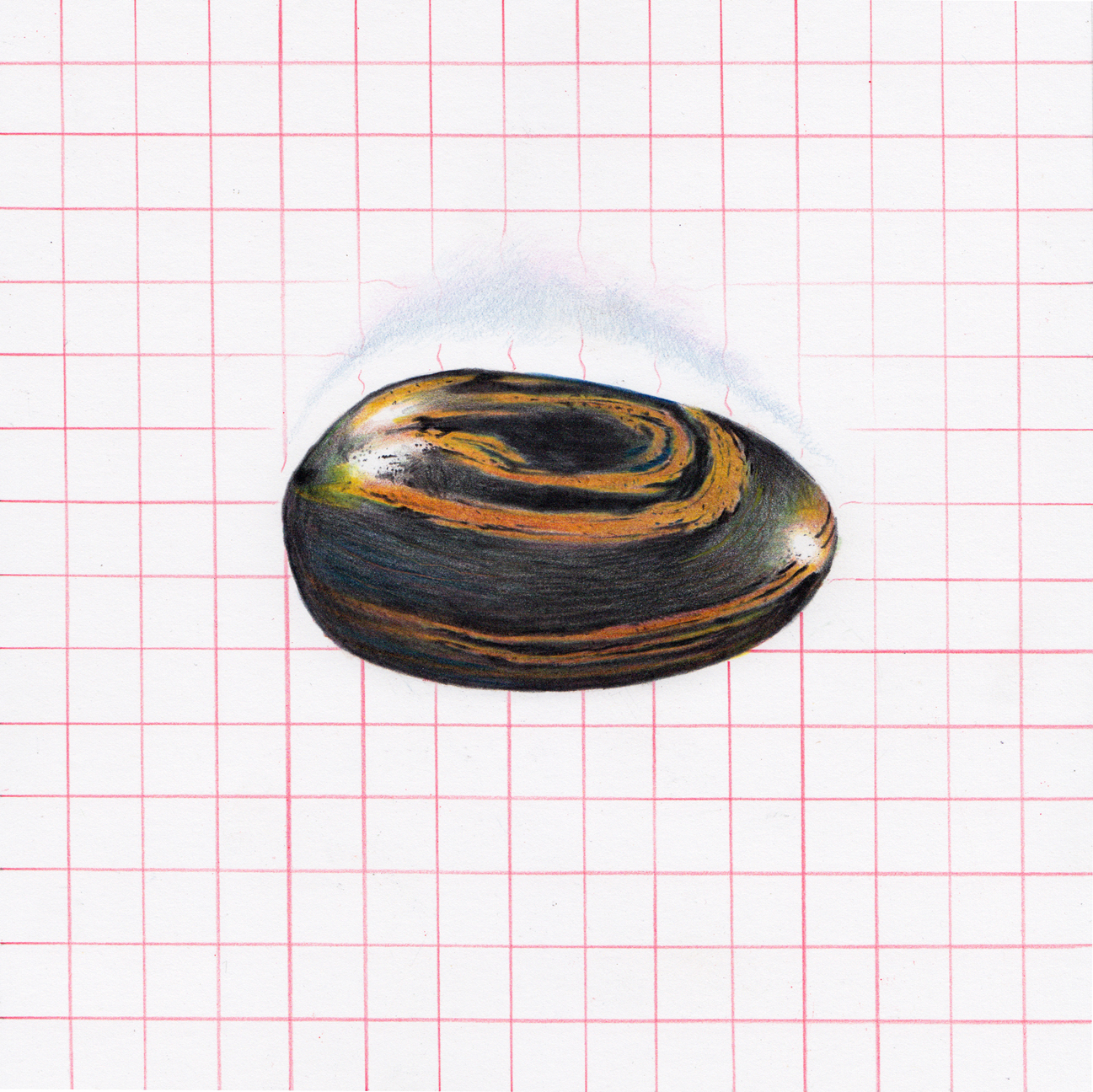 Seer Stone, 7.5" x 7.5", colored pencil on paper
