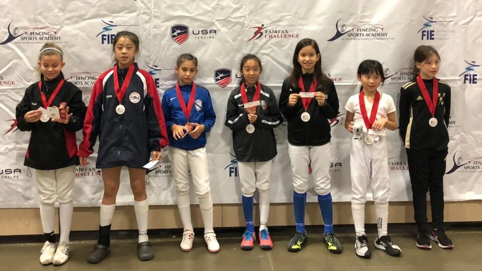 FAIRFAX SYC Sara Amr Hossny 3rd place Y10 Womens Foil Emily Cascone 9thd place Y10 Womens Foil Mariia Yurkova 13rd place Y10 Womens Foil September 21st 2019