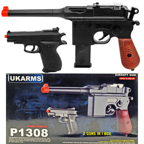 10" Double Eagle Spring Airsoft BB Gun Pistol 6mm BBs 1:1 Scale 185 FPS 