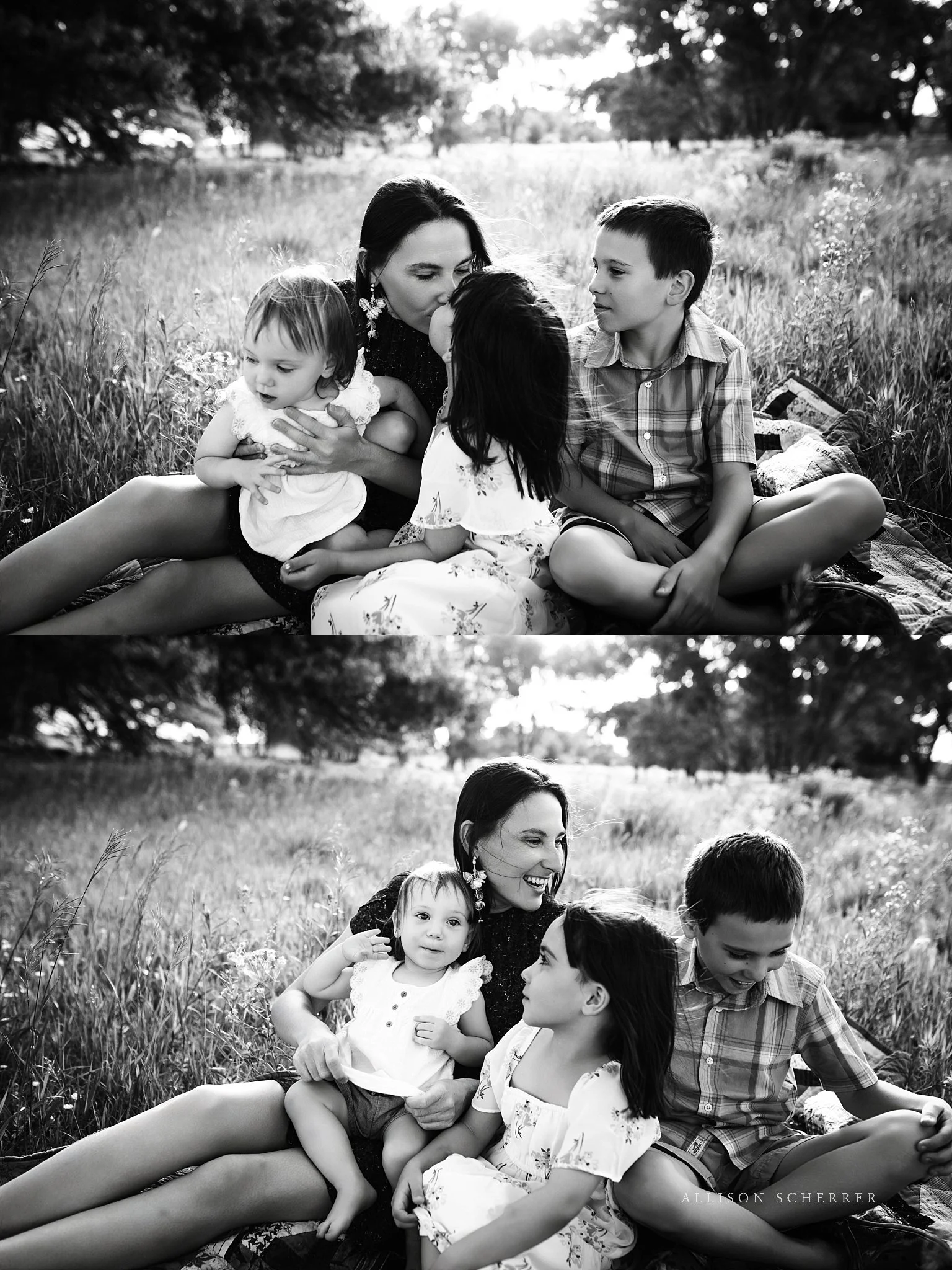Blackwelder family summer session on creek bed in Limon Colorado