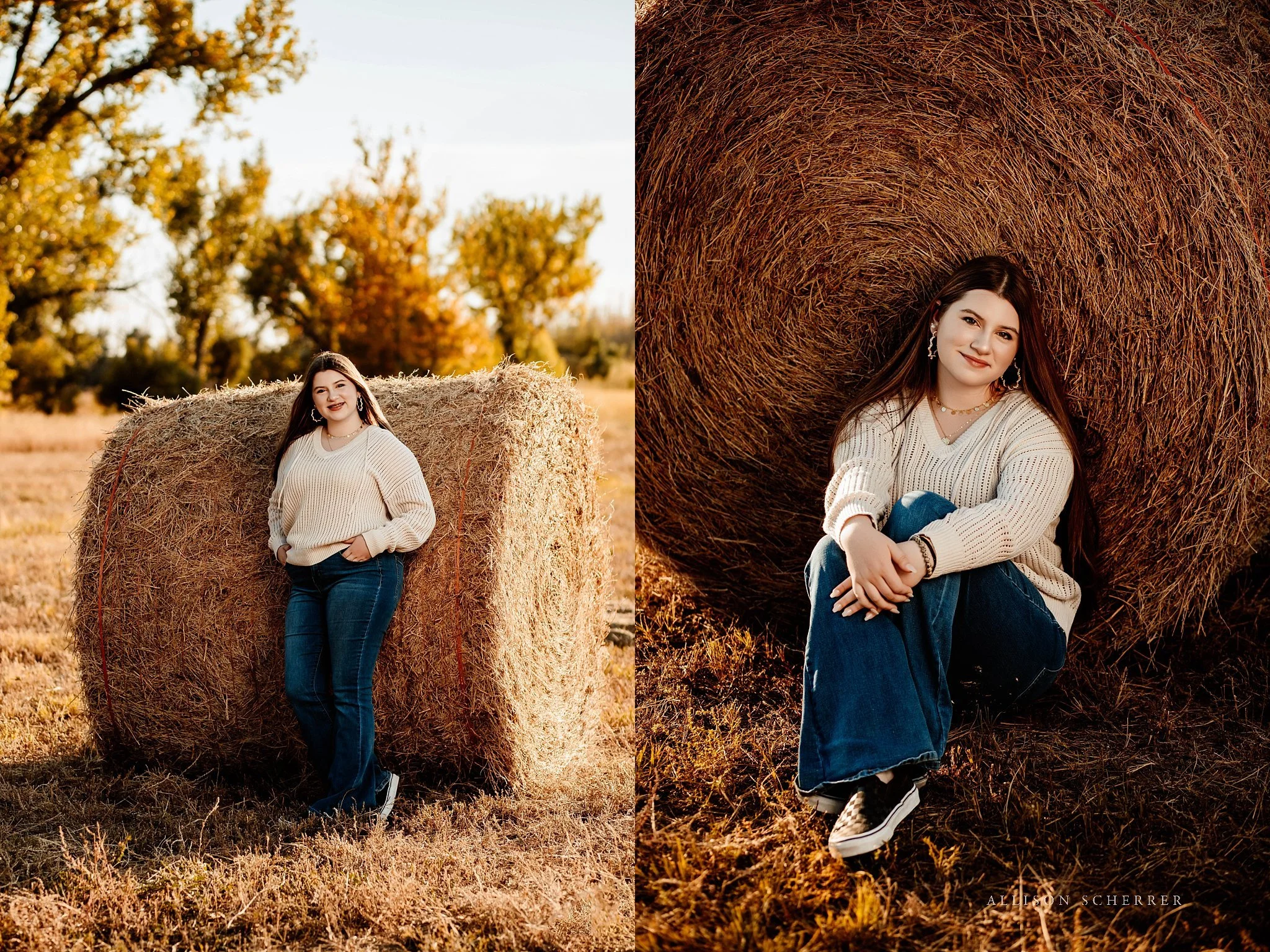 Senior session with agriculture and FFA elements in Colorado