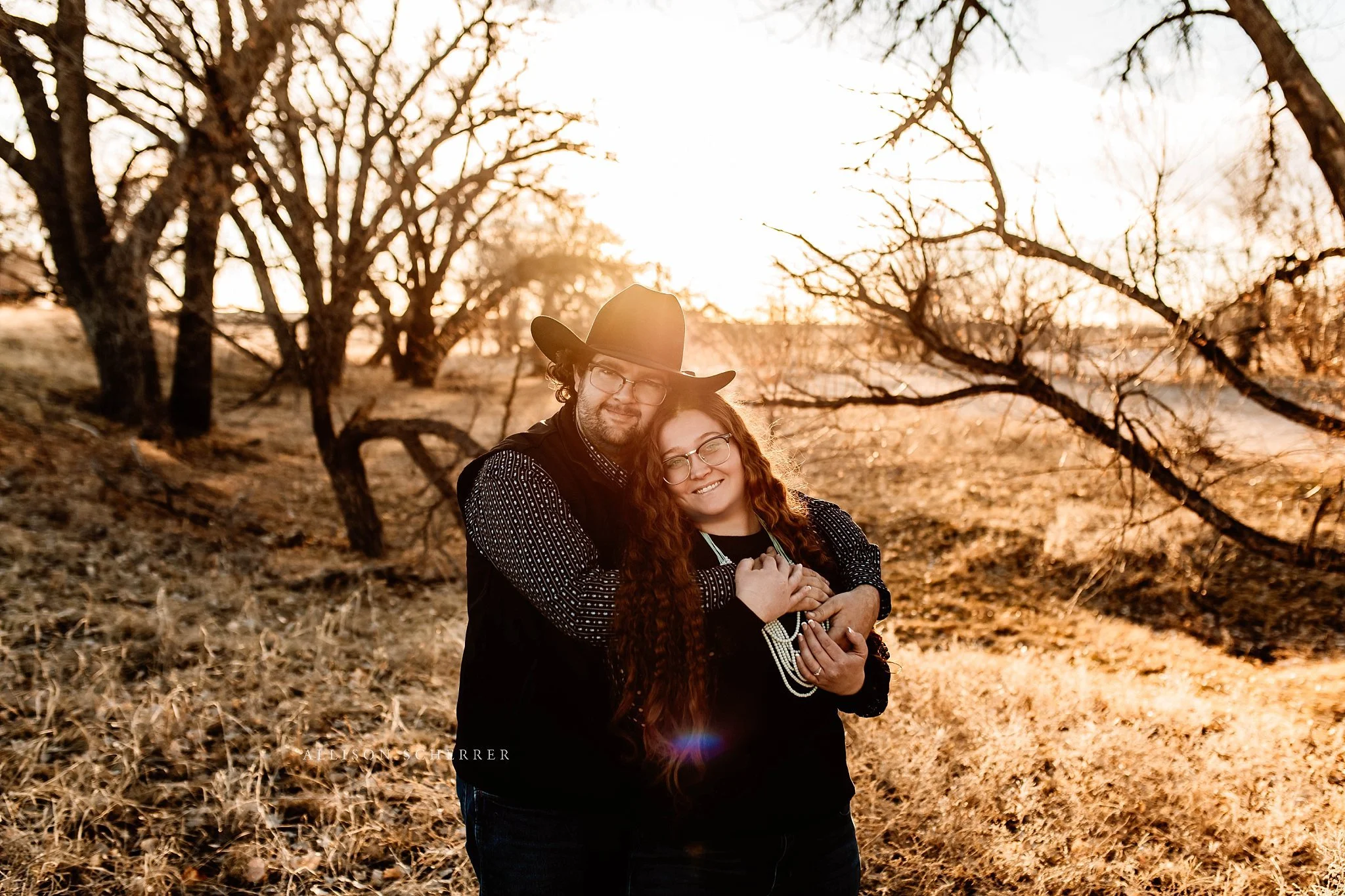 March engagement session on Big Sandy Creek in Limon Colorado
