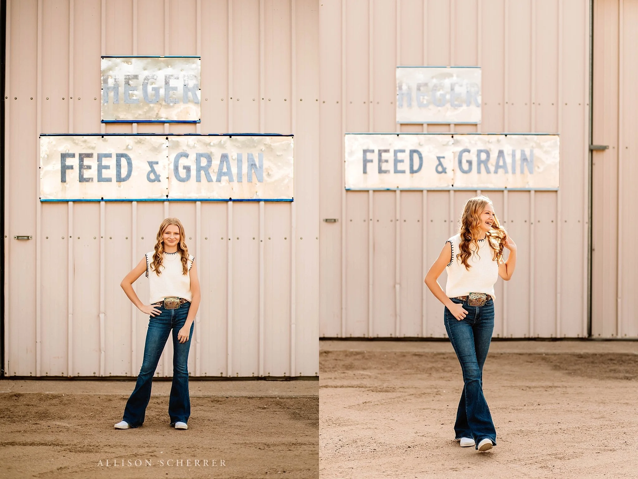 Colorado senior photographer capturing portraits at family ranch in Flagler