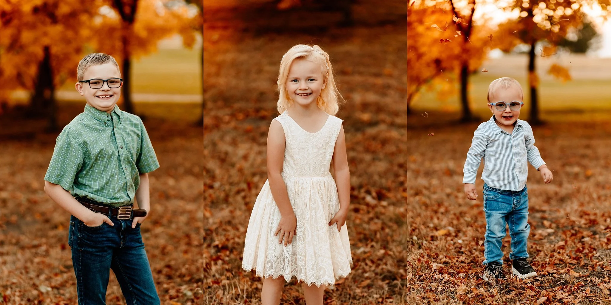 Siblings during fall mini session in Limon Colorado