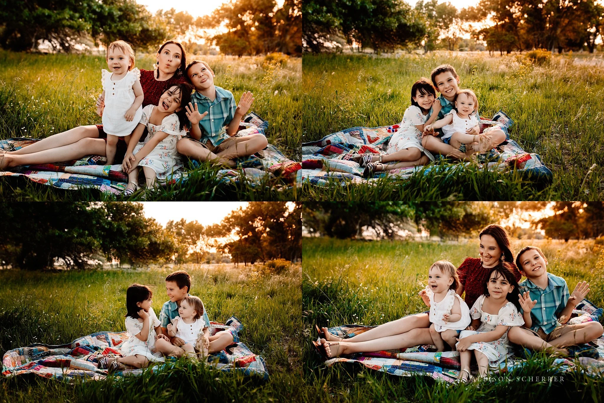 Blackwelder family summer session on creek bed in Limon Colorado
