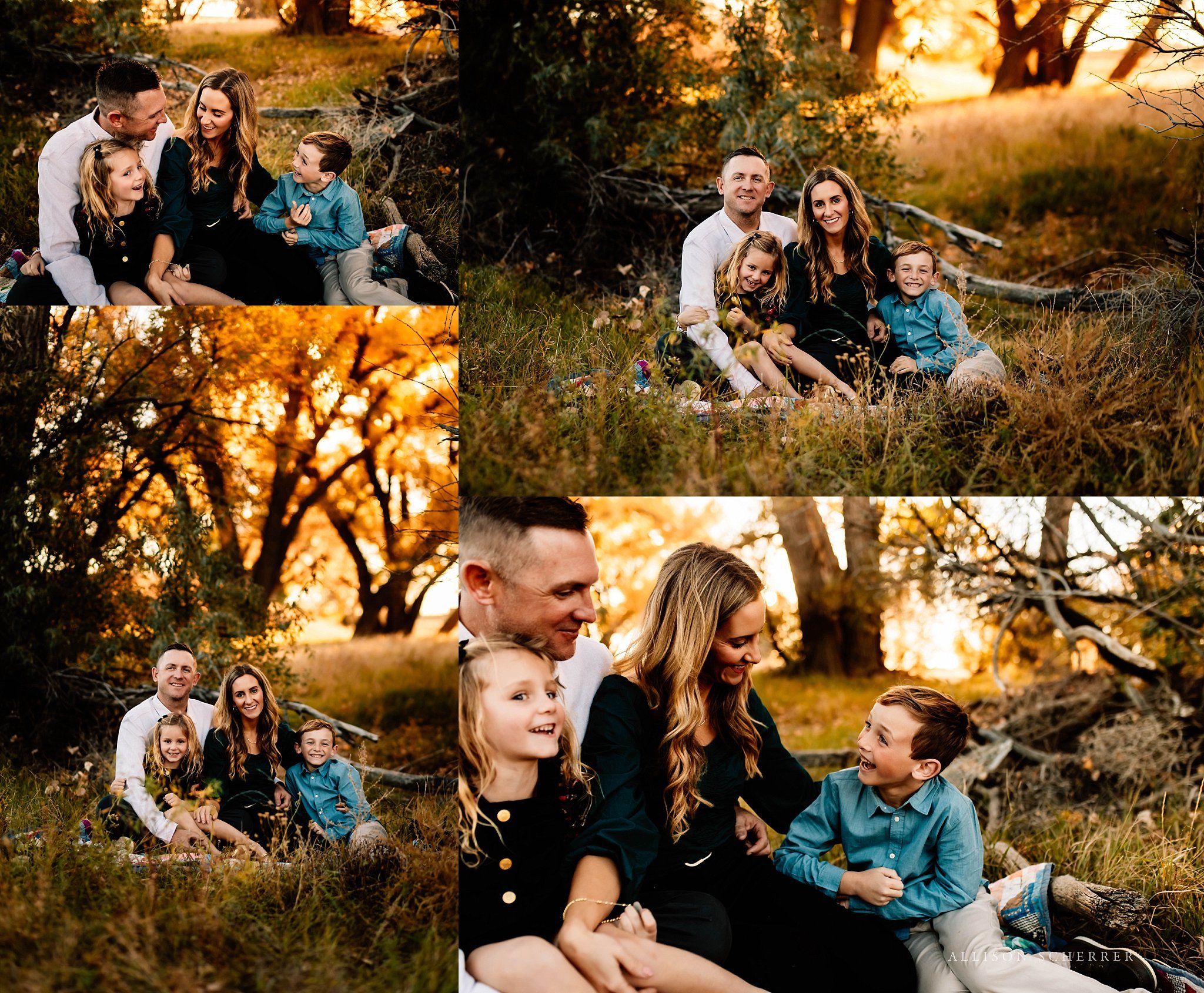 Head family fall mini session in Limon Colorado at creek bed