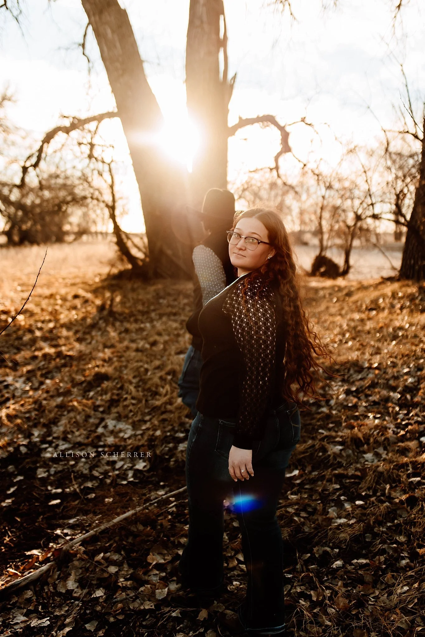 Natural candid engagement photos in rural eastern Colorado