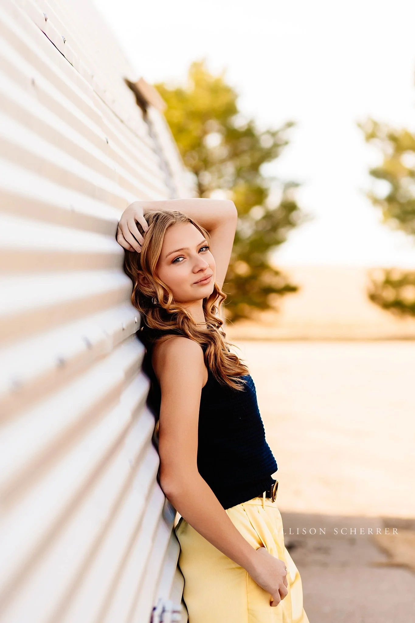 Flagler High School senior Maddi photographed in April as landscape greens up