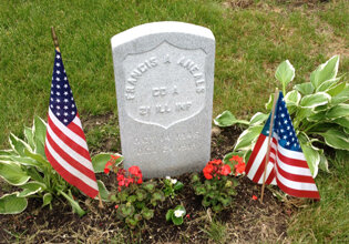 Headstone for Francis A. Aneals