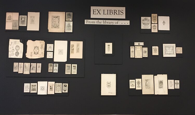 Bookplates are decorative printed labels affixed to the inside front cover of a book denoting ownership when personal libraries were common among those who could read and who could afford to buy books. The history of bookplates goes back to 14th cen