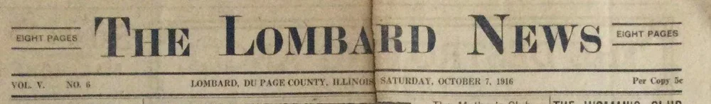 Lombard Historical Newspapers Lombard Historical Society
